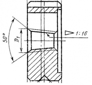 Плашка Коническая дюймовая   К    1/2"(NPT), 14 ниток/дюйм, dнар.45мм Р6АМ5 "TLX"