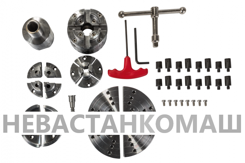 CK-2.75Z/S1 70 мм 4-х кулачковый токарный патрон по дереву в наборе (59500108), рис.1