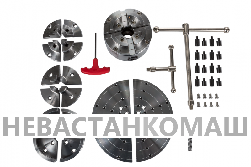 CK-4.5Z/S1 114 мм 4-х кулачковый токарный патрон по дереву в наборе (59500109), рис.1