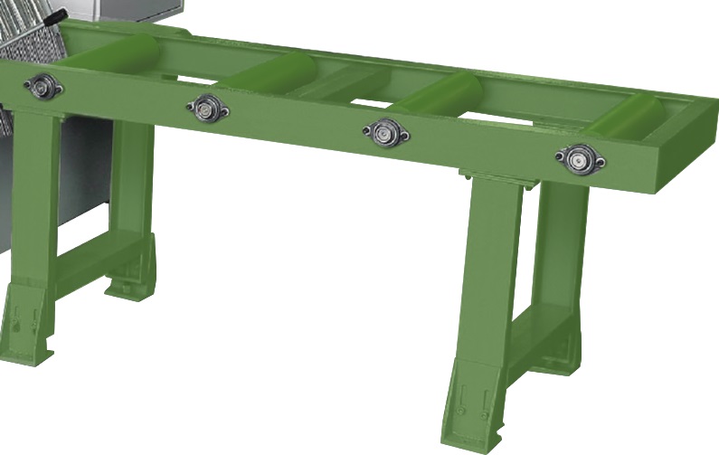 EcoWood MBC-120/170/220  Рольганги в комплекте  Для удобства подачи лафетов в многопильный станок предусмотрены неприводные рольганги на входе и на выходе из станка